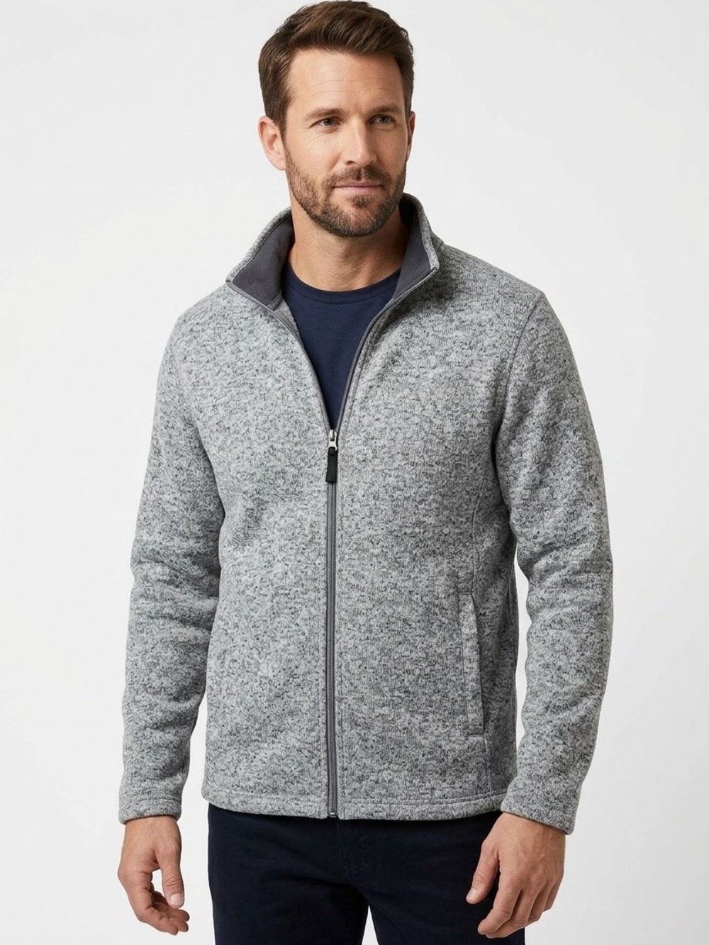 Beverly Hills Polo Club Men's Gray Sweater - Medium